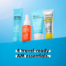 e.l.f. cleanser pump close-up with creamy texture for gentle daily cleansing
