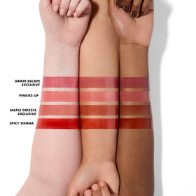 e.l.f. Grape Escape and Maple Drizzle tubes highlighting exclusive shades