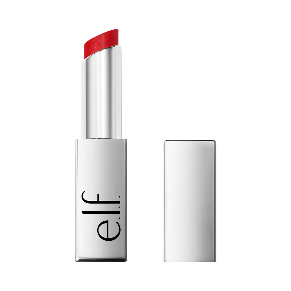 e.l.f. front packaging of Slipstick showing shade and sleek tube, easy selection benefit