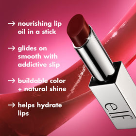 e.l.f. Glow Reviver Slipstick swatched on skin showing true pigment payoff benefit
