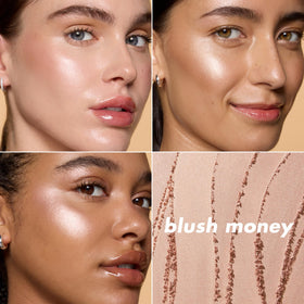 e.l.f. Halo Glow application with brush for precise cheekbone placement benefit