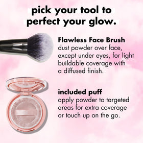 e.l.f. halo glow being applied with brush for soft, buildable coverage