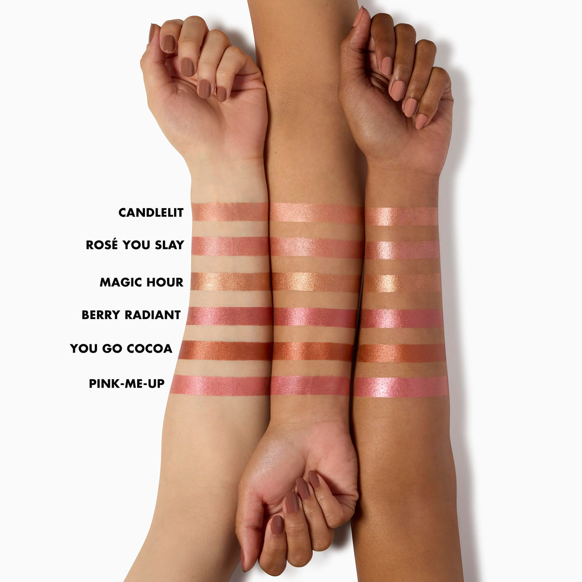 e.l.f. liquid blush texture swirl showing creamy formula that blends seamlessly