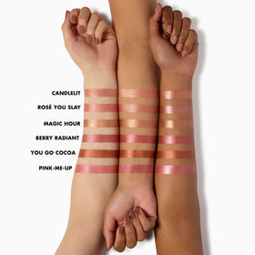 e.l.f. liquid blush texture swirl showing creamy formula that blends seamlessly