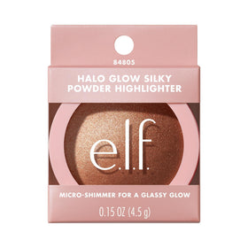e.l.f. brush applying product to cheekbone for precise highlight
