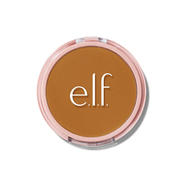 e.l.f. compact front view showing shade and sleek packaging benefit portability
