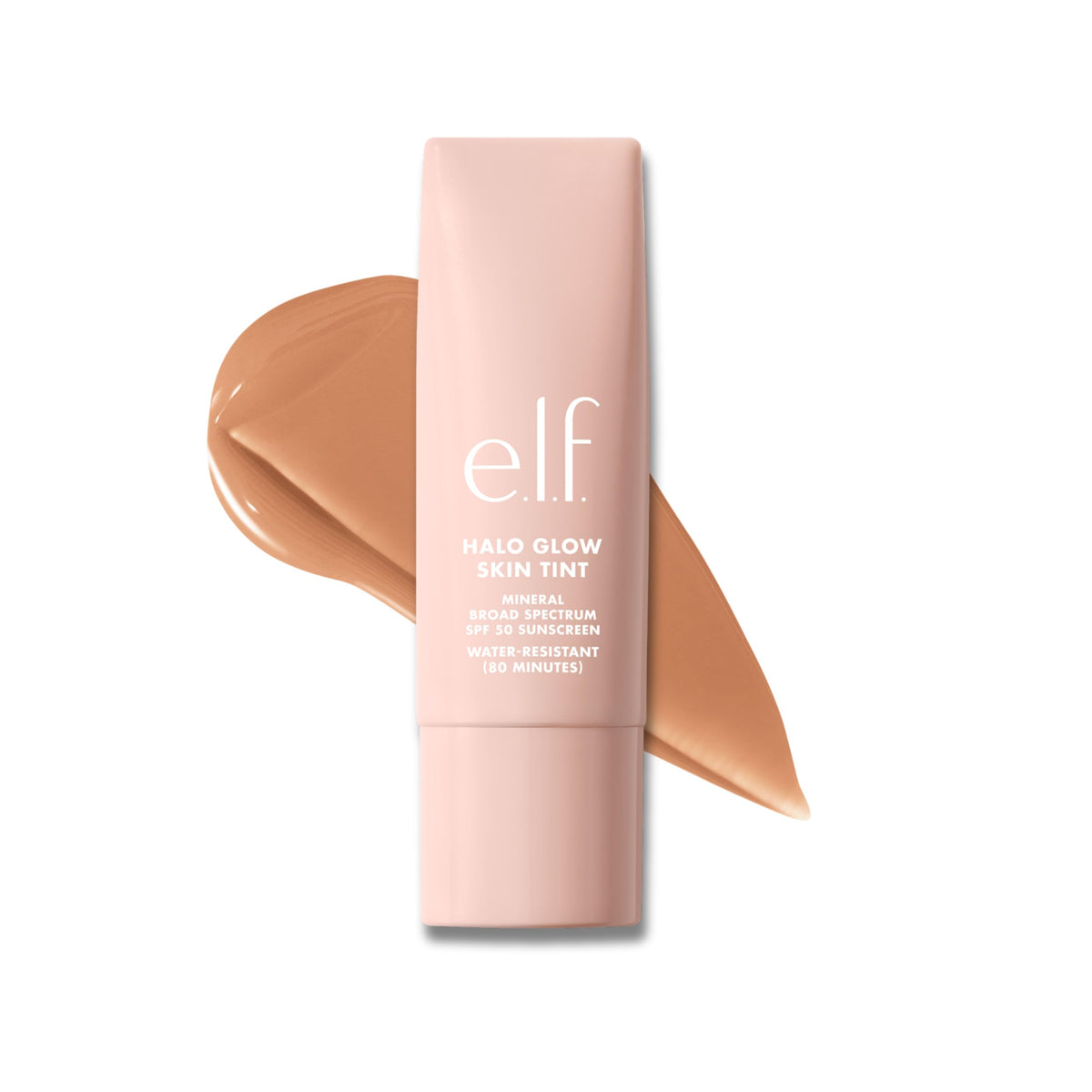 e.l.f. Halo Glow front packaging showing tube and branding, clear SPF benefit