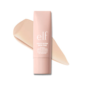 e.l.f. Halo Glow Skin Tint front packaging showing product and SPF benefit