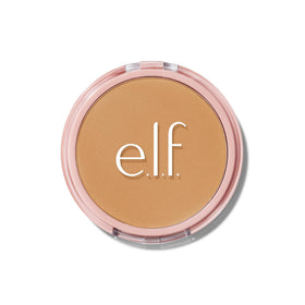 e.l.f. front packaging showing compact and shade tan warm for easy selection