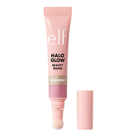 e.l.f. Halo Glow front packaging showing wand and shade, convenient travel-ready glow
