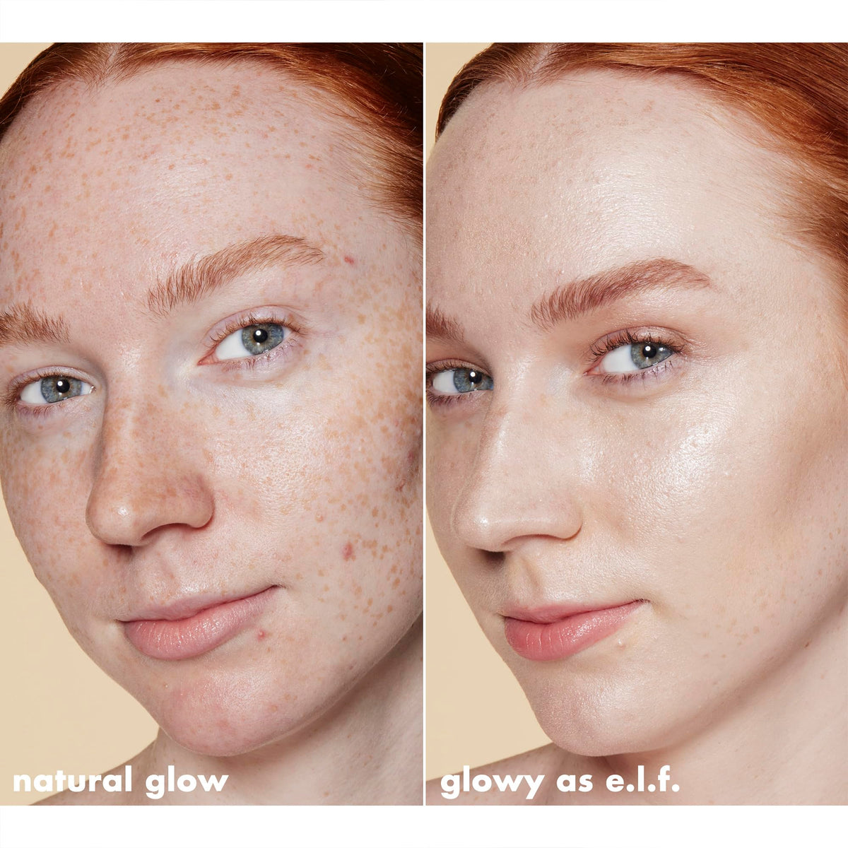e.l.f. bottle on vanity in natural light suggesting everyday radiance