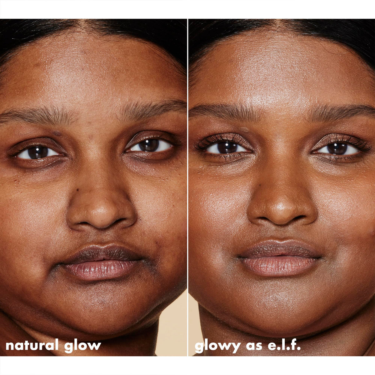 e.l.f. Halo Glow on a bathroom vanity styled for everyday skincare-meets-makeup routine