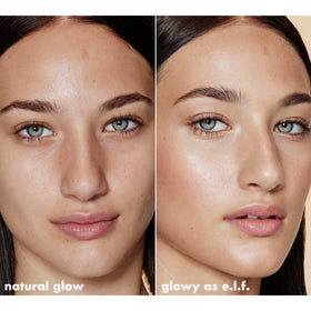 e.l.f. halo glow staged in makeup bag for travel-friendly daily glow