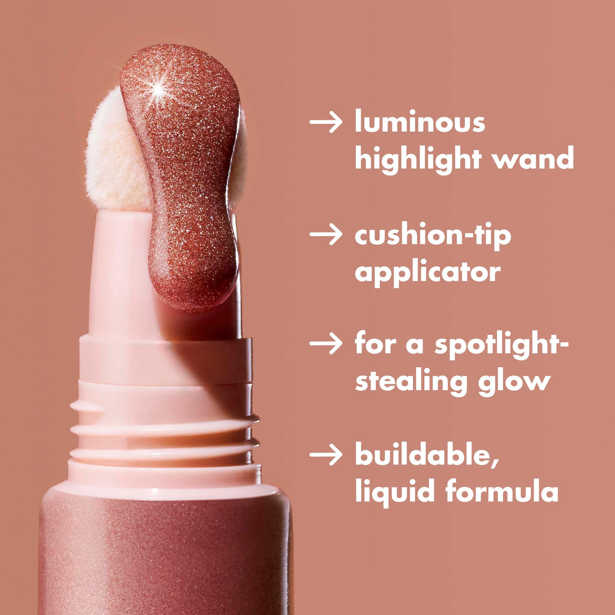 e.l.f. liquid highlighter swatch showing silky texture and blendability
