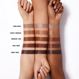 e.l.f. liquid contour texture swiped on skin, blendable radiant finish