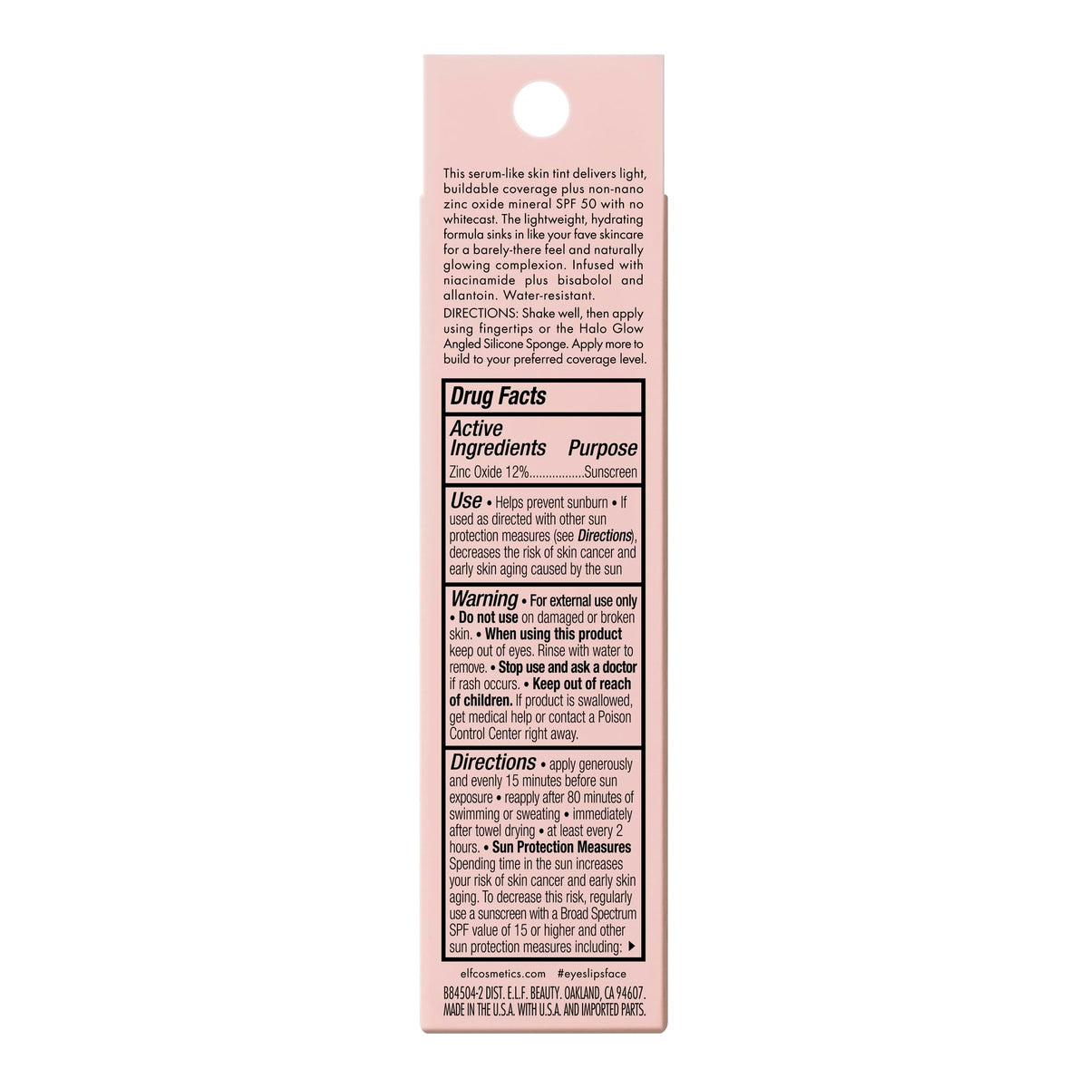 e.l.f. Halo Glow open cap dispensing droplet to show ease of application
