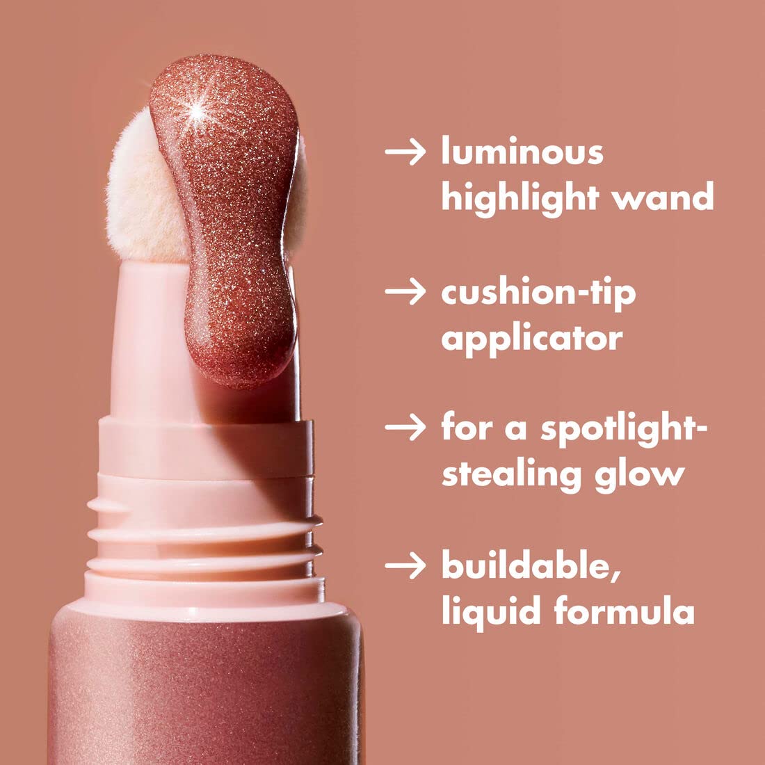 e.l.f. Rose Quartz swatch on hand, shows soft rosy glow