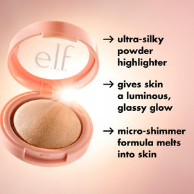 e.l.f. detailed swirl of micro-shimmer highlighting fine, blendable particles