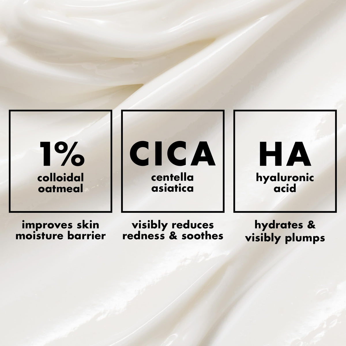 e.l.f. cream applied on hand demonstrating lightweight, soothing feel