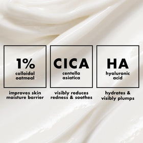 e.l.f. cream applied on hand demonstrating lightweight, soothing feel