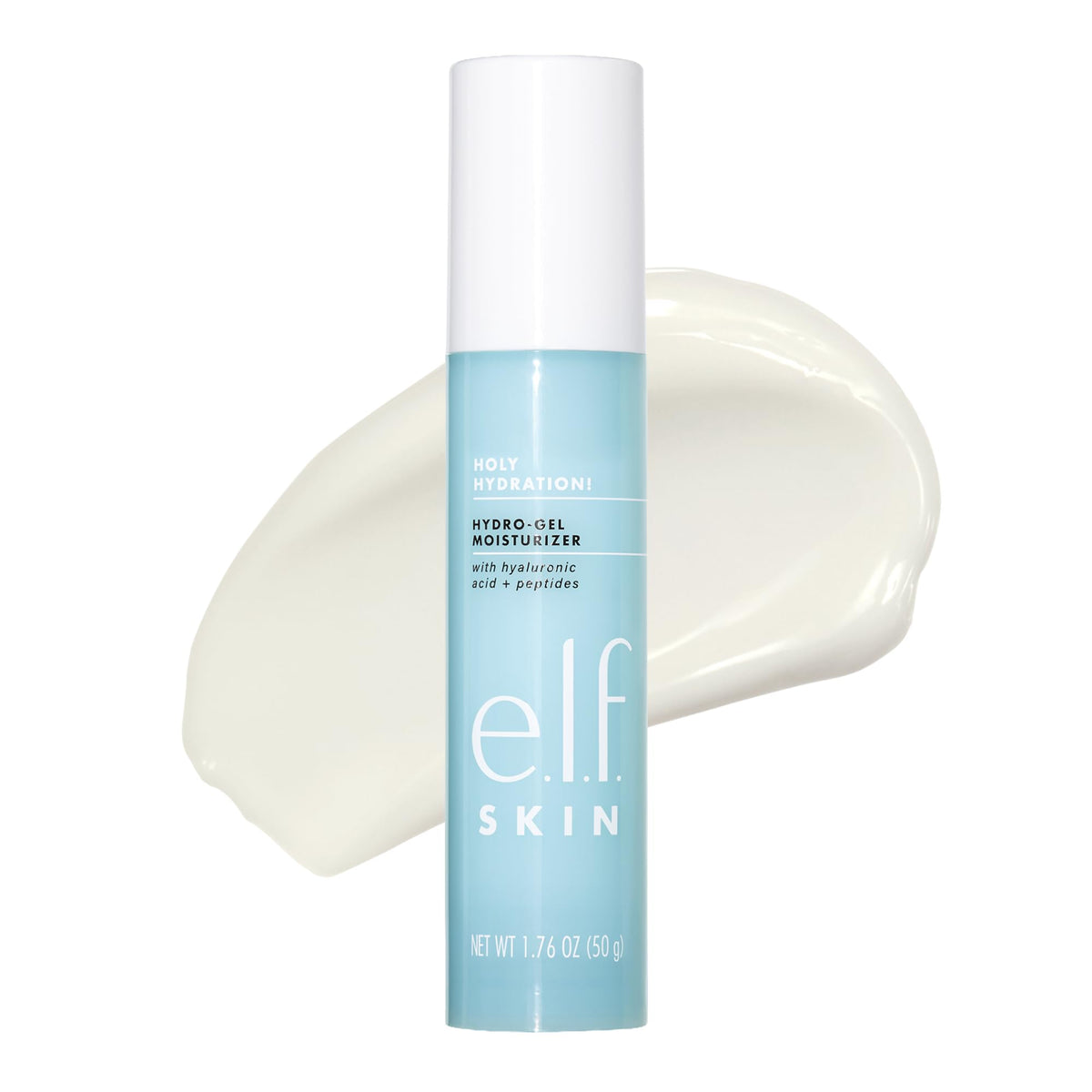 e.l.f. Holy Hydration front jar showing label and size, highlighting lightweight hydration