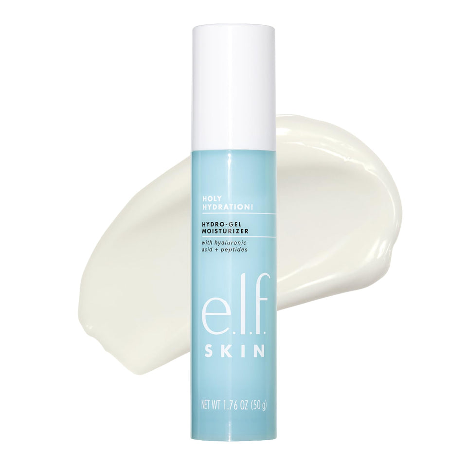e.l.f. Holy Hydration front jar showing label and size, highlighting lightweight hydration