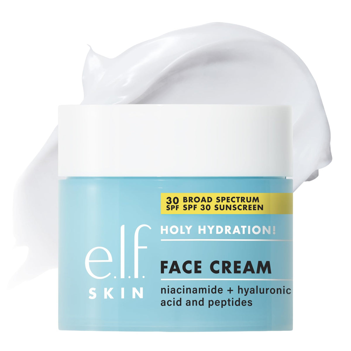 e.l.f. Holy Hydration front packaging showing SPF 30 and benefits