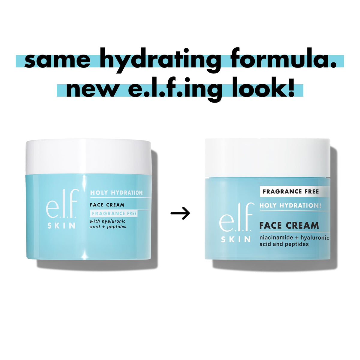 e.l.f. product with hyaluronic acid visual emphasizing lasting hydration