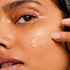 e.l.f. Holy Hydration ingredient label highlighting squalane and allantoin benefits for hydration
