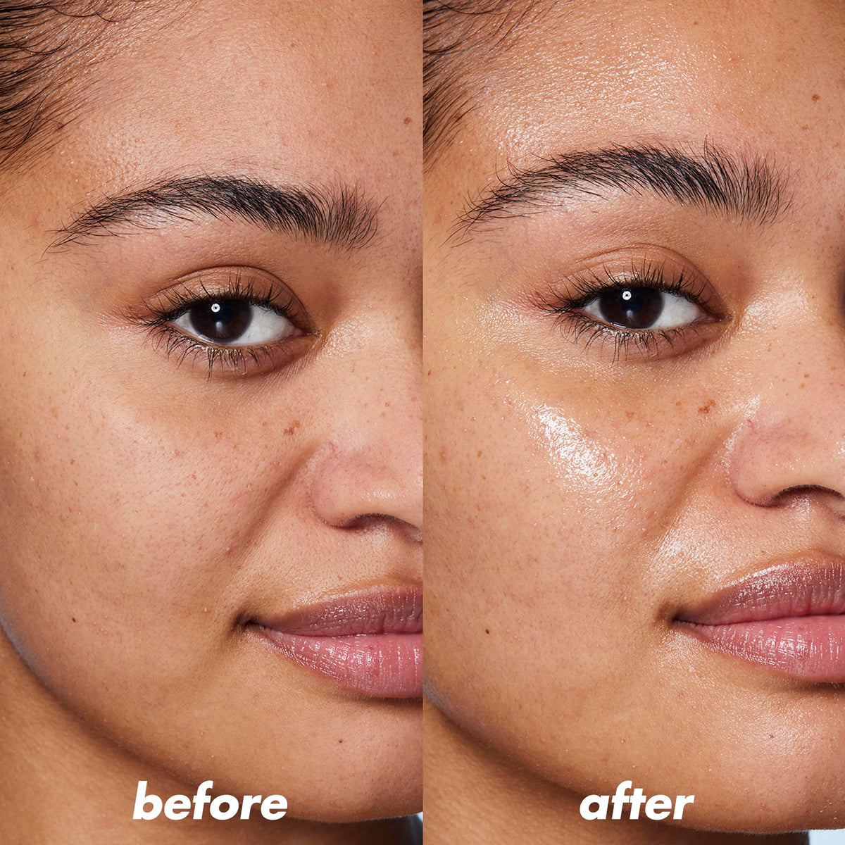 e.l.f. dispensing serum from pump into hand for easy use