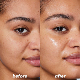 e.l.f. dispensing serum from pump into hand for easy use