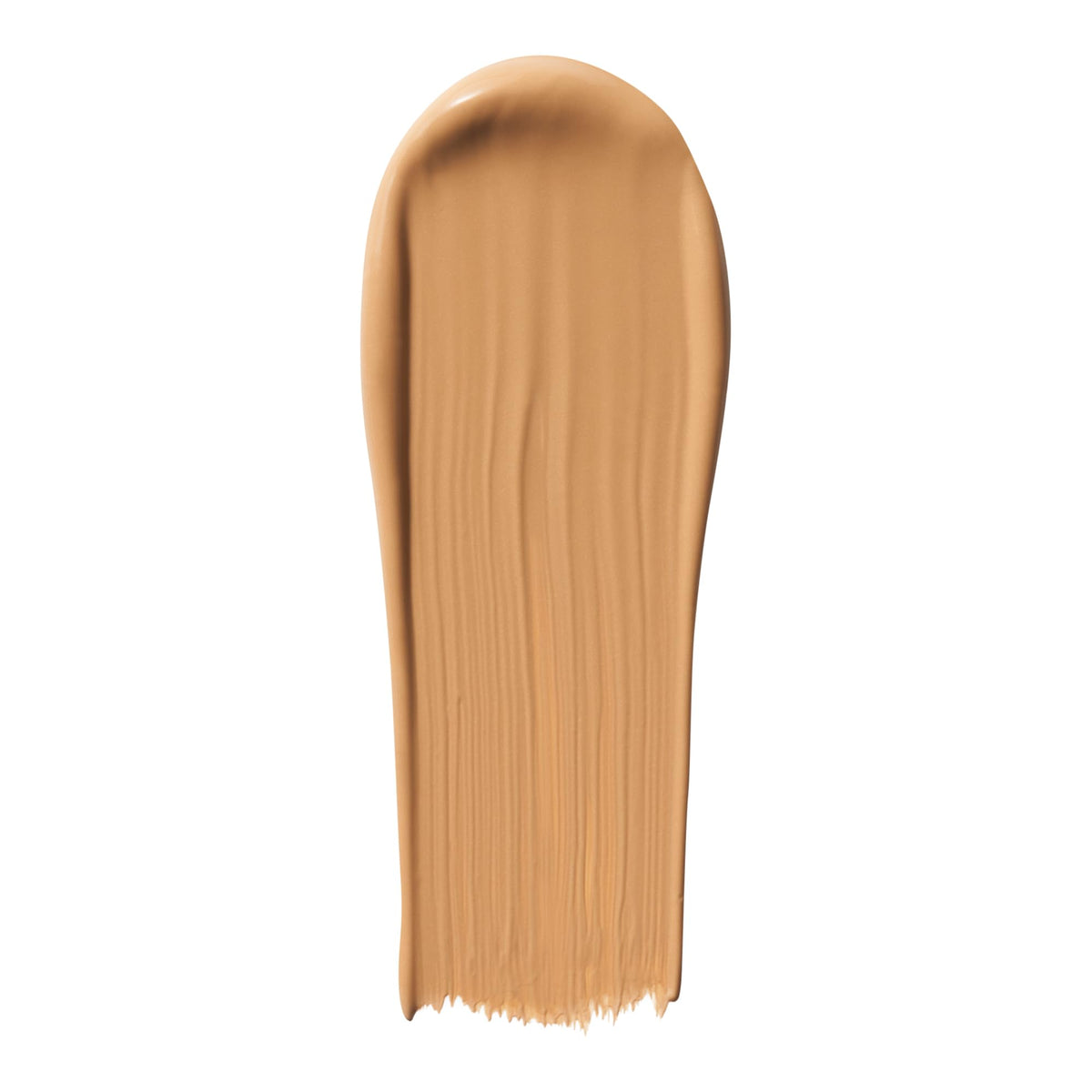 e.l.f. texture swatch showing dewy finish and buildable full coverage