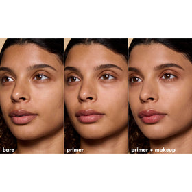 e.l.f. close-up before and after smoothing pores to show visible refinement