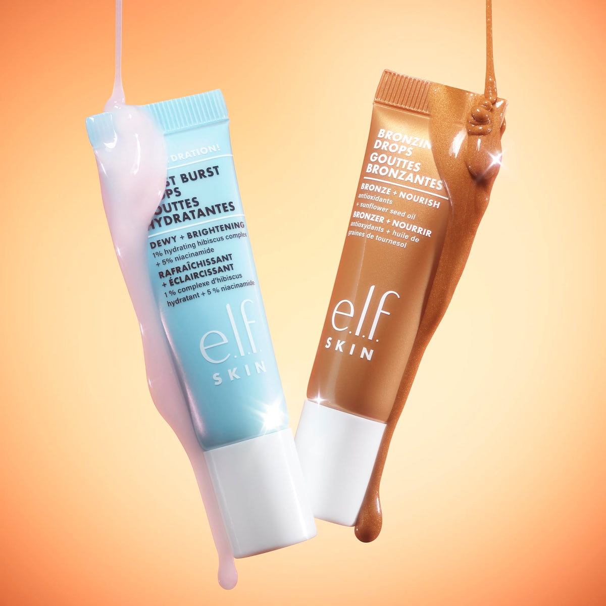 e.l.f. lifestyle shot in bathroom routine offering effortless daily glow