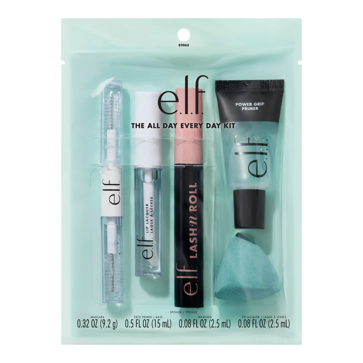 e.l.f. kit front packaging showing all five products and compact case for easy gifting