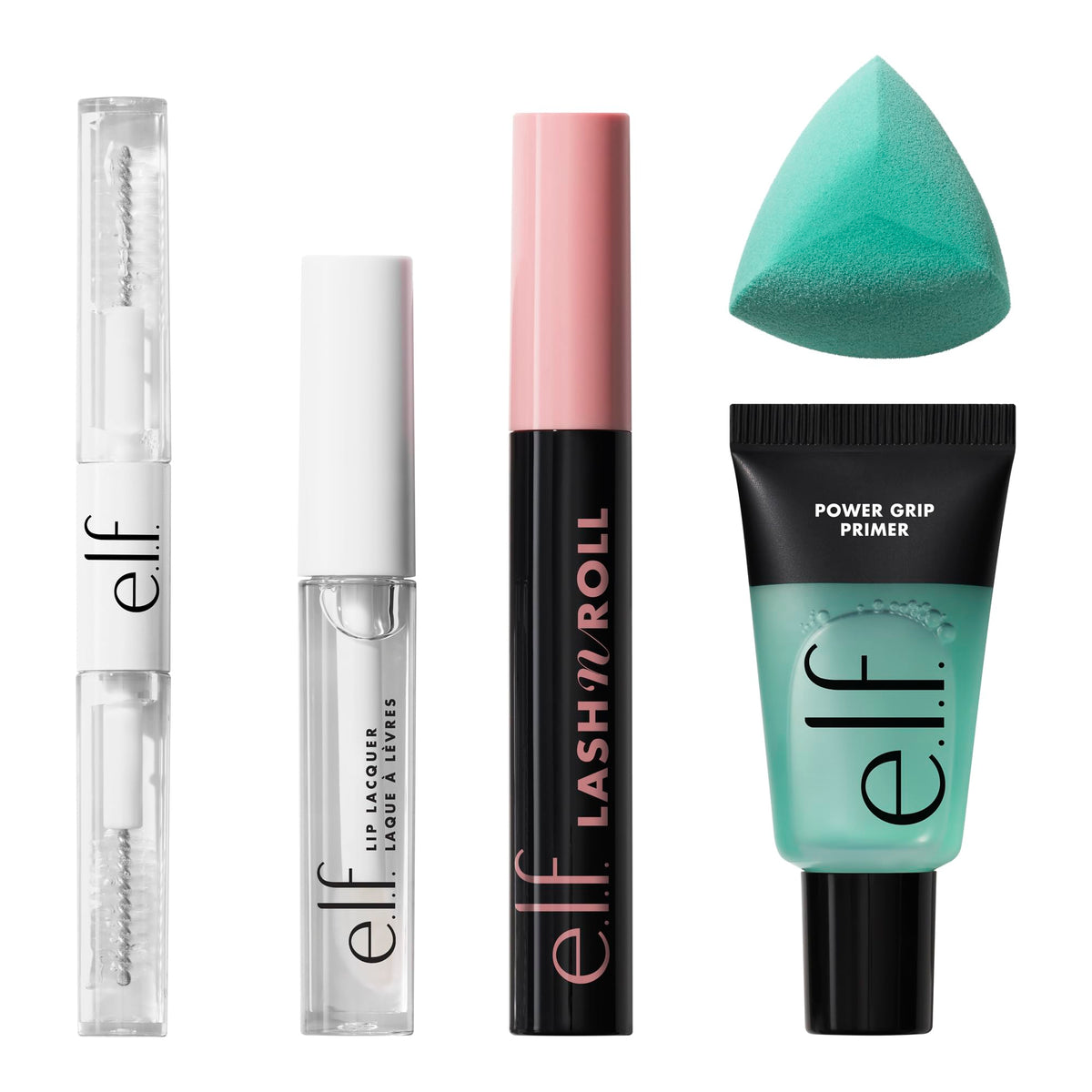 e.l.f. Lip Lacquer applicator and color swipe delivering high-shine without stickiness