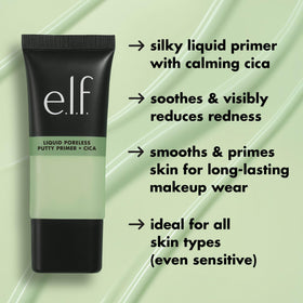 e.l.f. primer dispensed from pump demonstrating easy application