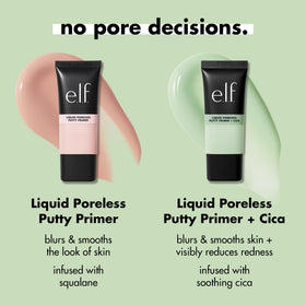 e.l.f. primer texture on hand illustrating silky, pore-blurring finish