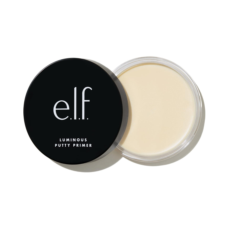 e.l.f. jar front view showing luminous putty primer for smooth base