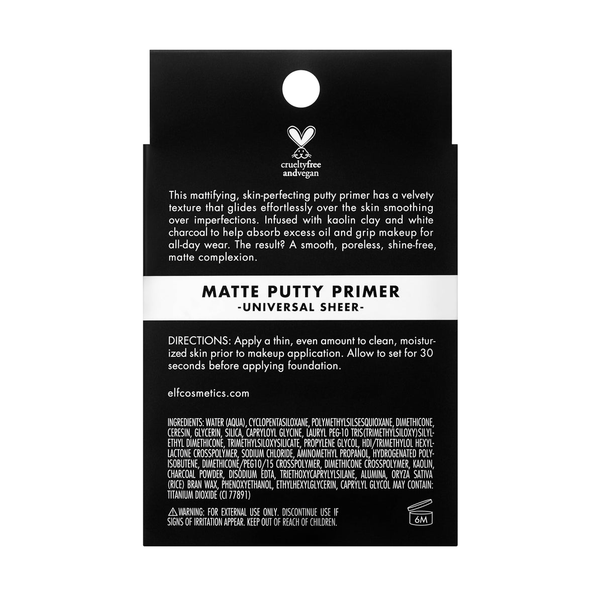 e.l.f. Matte Putty Primer on vanity with brushes illustrating everyday matte makeup routine