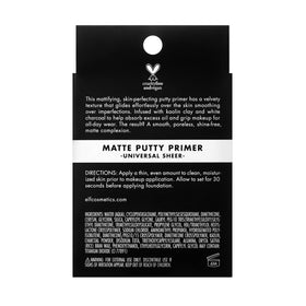 e.l.f. Matte Putty Primer on vanity with brushes illustrating everyday matte makeup routine
