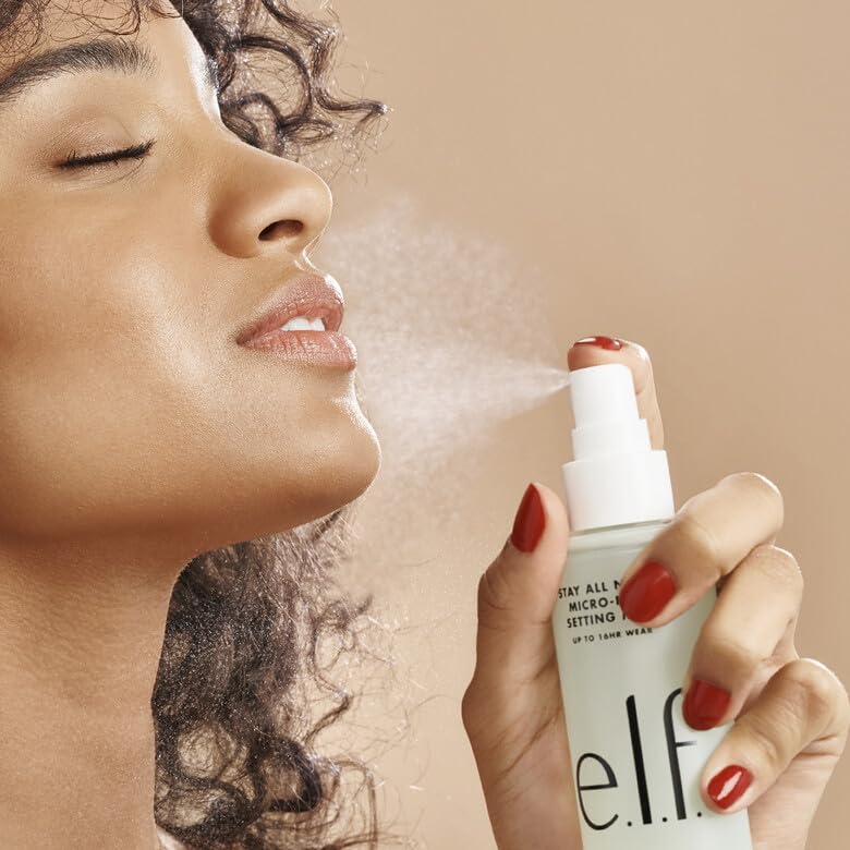 e.l.f. close-up of micro-fine mister nozzle for even, lightweight coverage