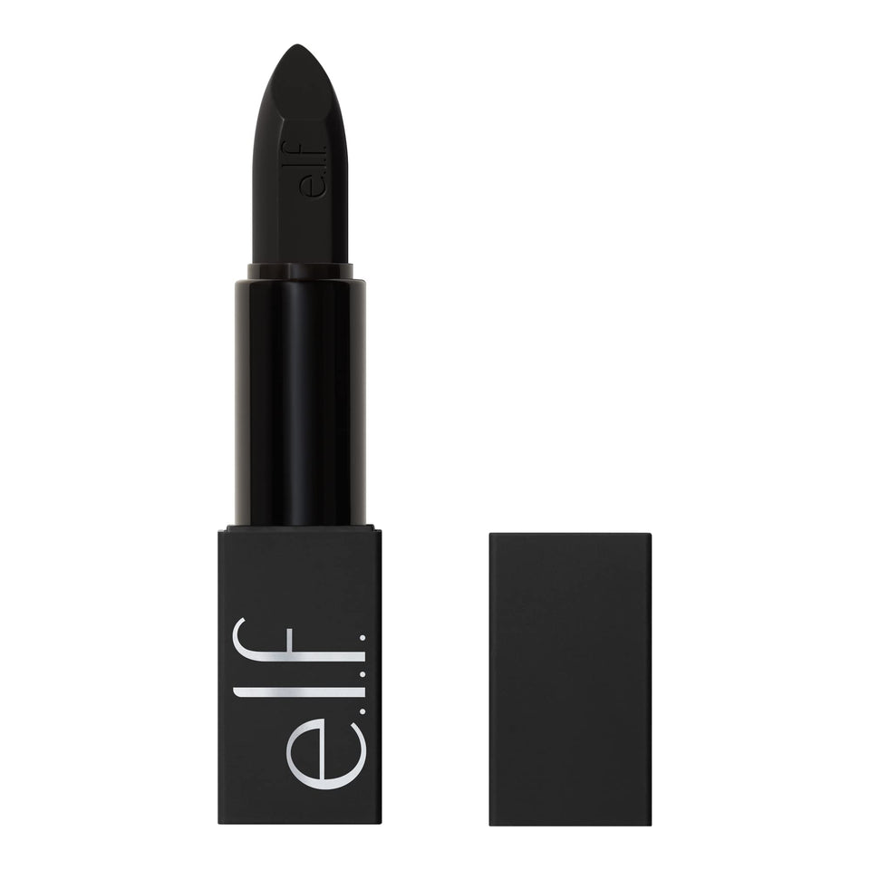 e.l.f. O Face front packaging showing bold color and luxe tube benefit