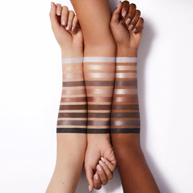 e.l.f. close-up of swatched shades showing creamy pigmentation and blendability