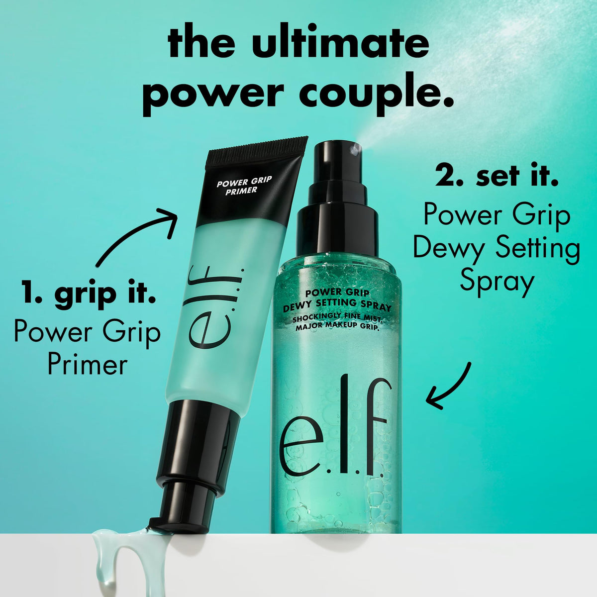 e.l.f. bottle held in hand showing size and travel-friendly convenience