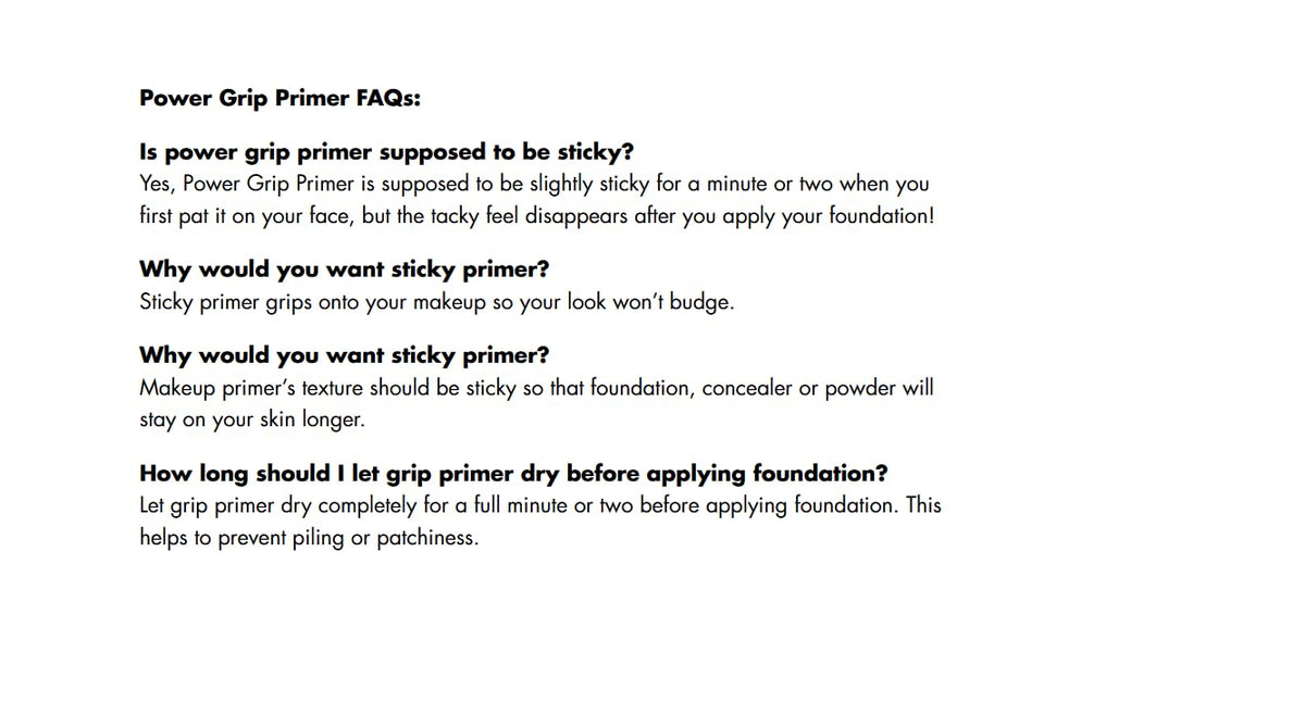 e.l.f. Power Grip ingredient panel focus highlighting hydrating formula benefits