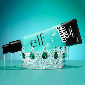 e.l.f. Power Grip on a bathroom counter with makeup tools showing routine-ready convenience