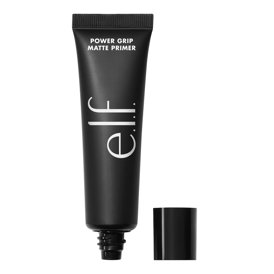 e.l.f. front packaging of Power Grip Matte showing product tube and logo for recognition
