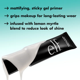 close-up gel texture of e.l.f. Power Grip Matte demonstrating smoothing finish