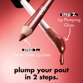 e.l.f. Praline size comparison beside a coin to show compact, travel-friendly tube